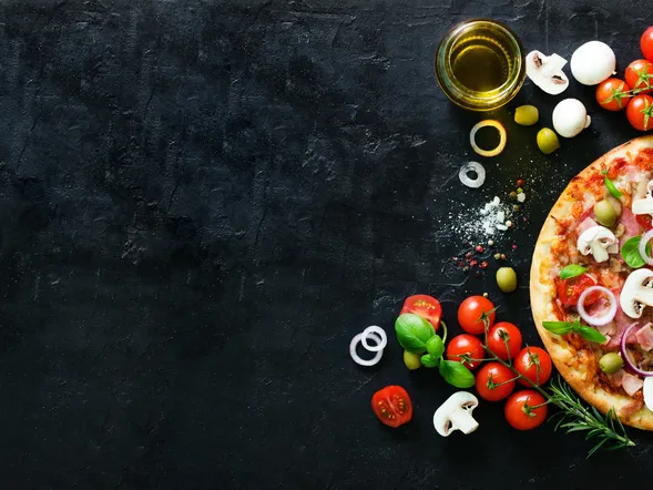 How to make a healthy pizza using foods that you have in your pantry, fridge or freezer