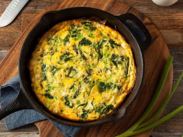 Zucchini, Pea and Corn Frittata