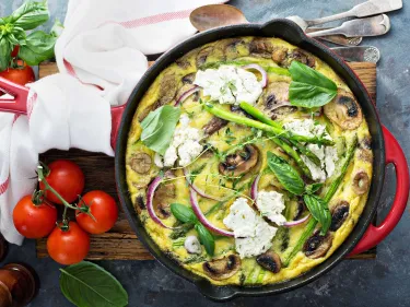 Asparagus, Mushroom & Potato Frittata