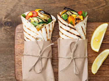 Roasted Vegetable Tortilla Wraps