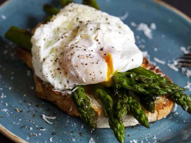 Asparagus & Poached Eggs on Toast