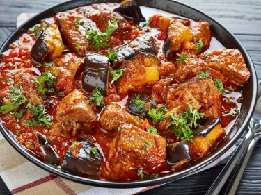 Slow Cooker Tomato & Eggplant Beef