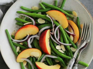 Nectarine and green bean salad