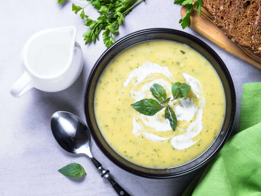 Sally's Mater Zucchini and Basil Soup by Luke Mangan