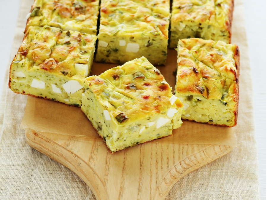 Pesto Zucchini Slice