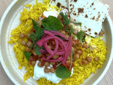 Ella's Spiced Chickpeas with Coconut and Turmeric Rice