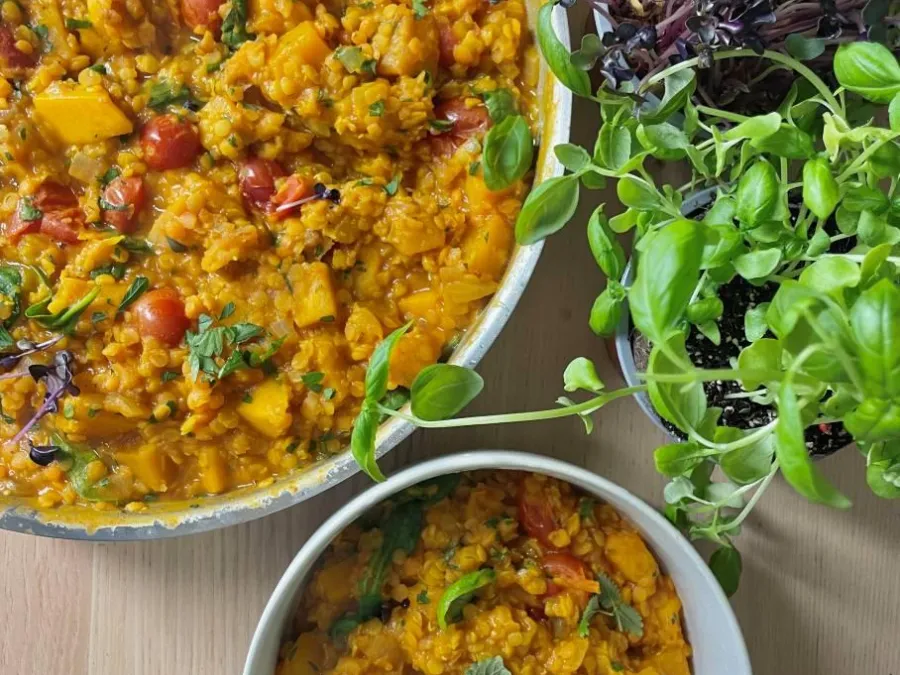 Ella's Pumpkin and Lentil Dahl
