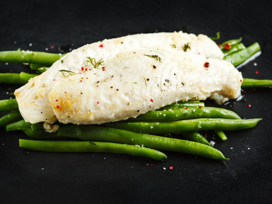 Basa Fillet, Vegetables & Roast Potato