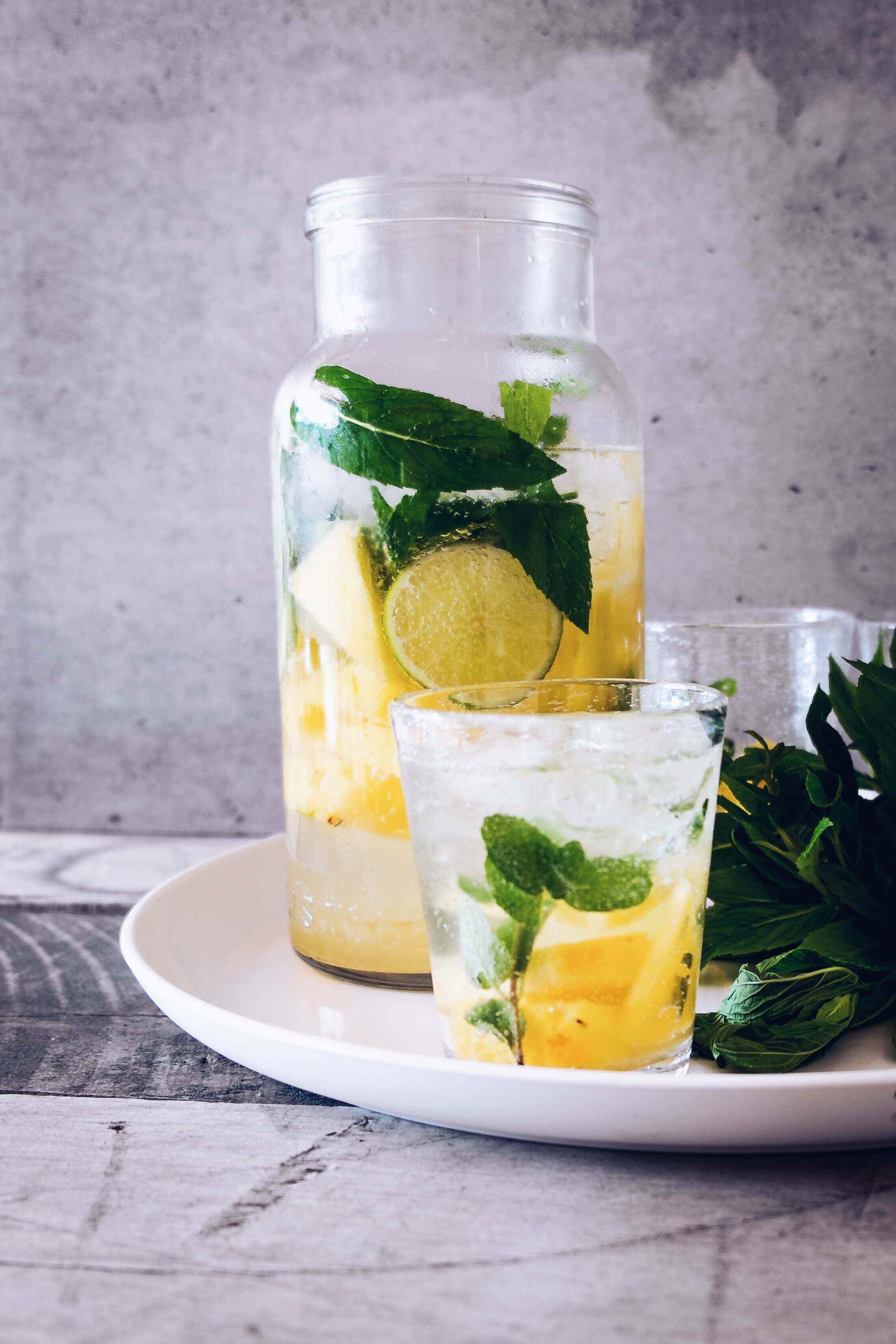 Elderflower and cucumber mocktail