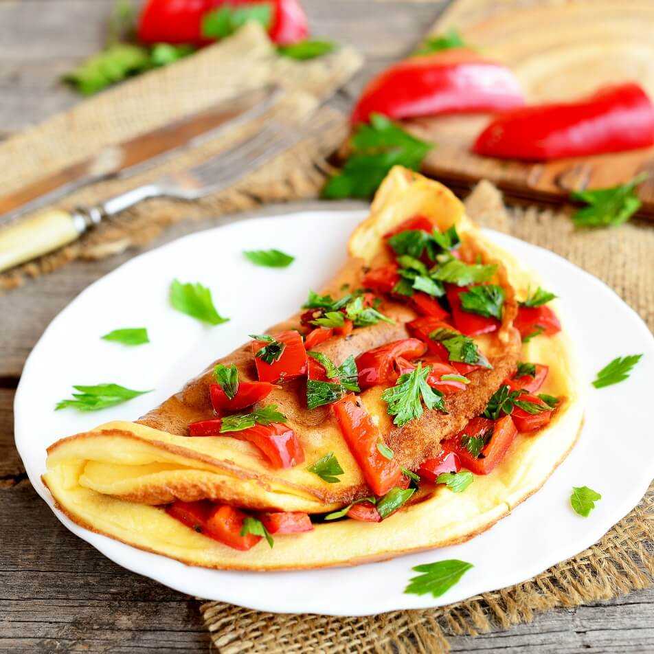 Microwave Vegetable Omelette