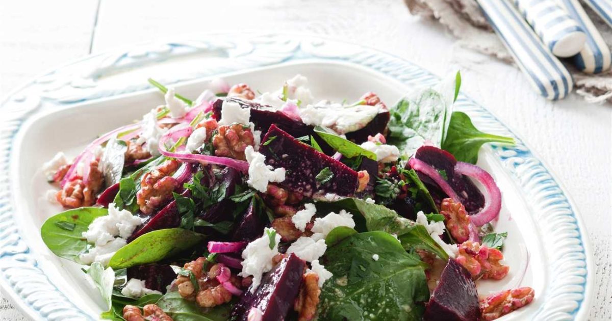 Healthy Beetroot, Goats Cheese and Walnut Salad Recipe No Money No Time