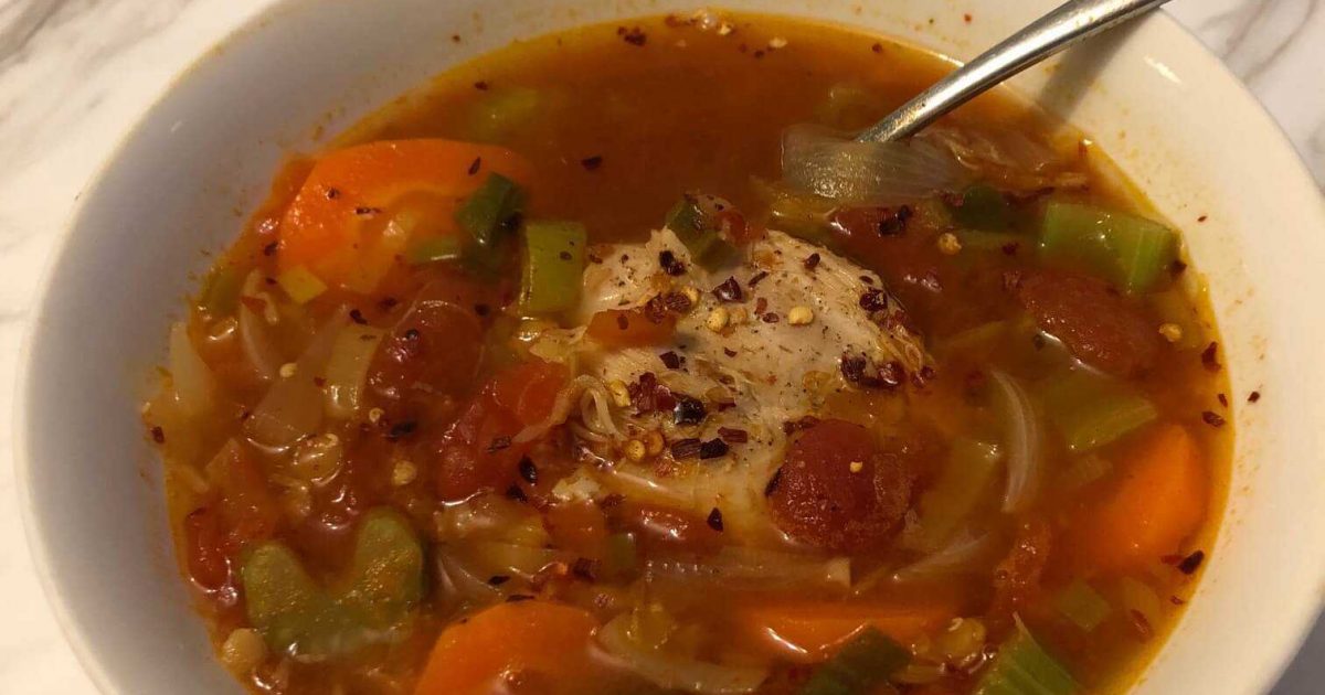 Healthy Spicy Chicken & Vegetable Soup Recipe No Money No Time