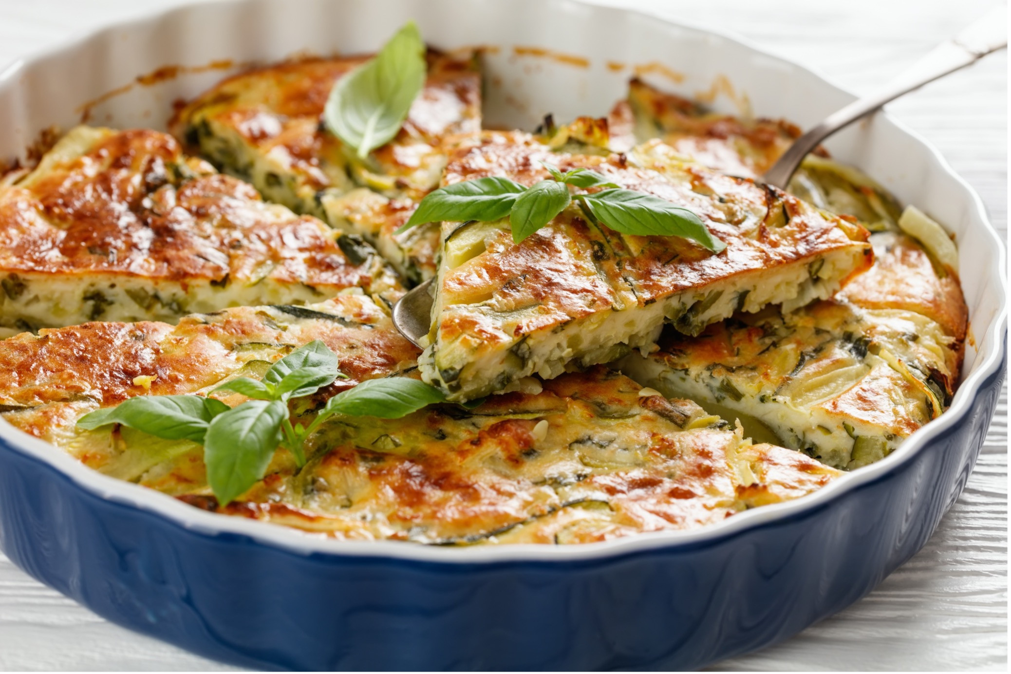 Pesto Zucchini Slice